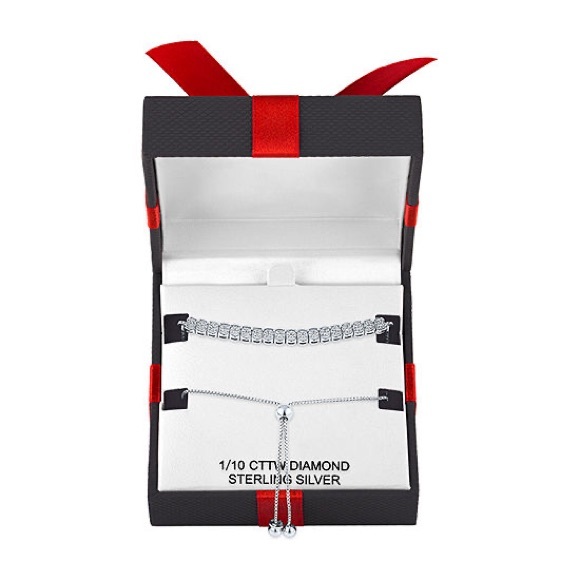 1/10 CT. T.W. Genuine Diamond Sterling Silver - Picture 2 of 3